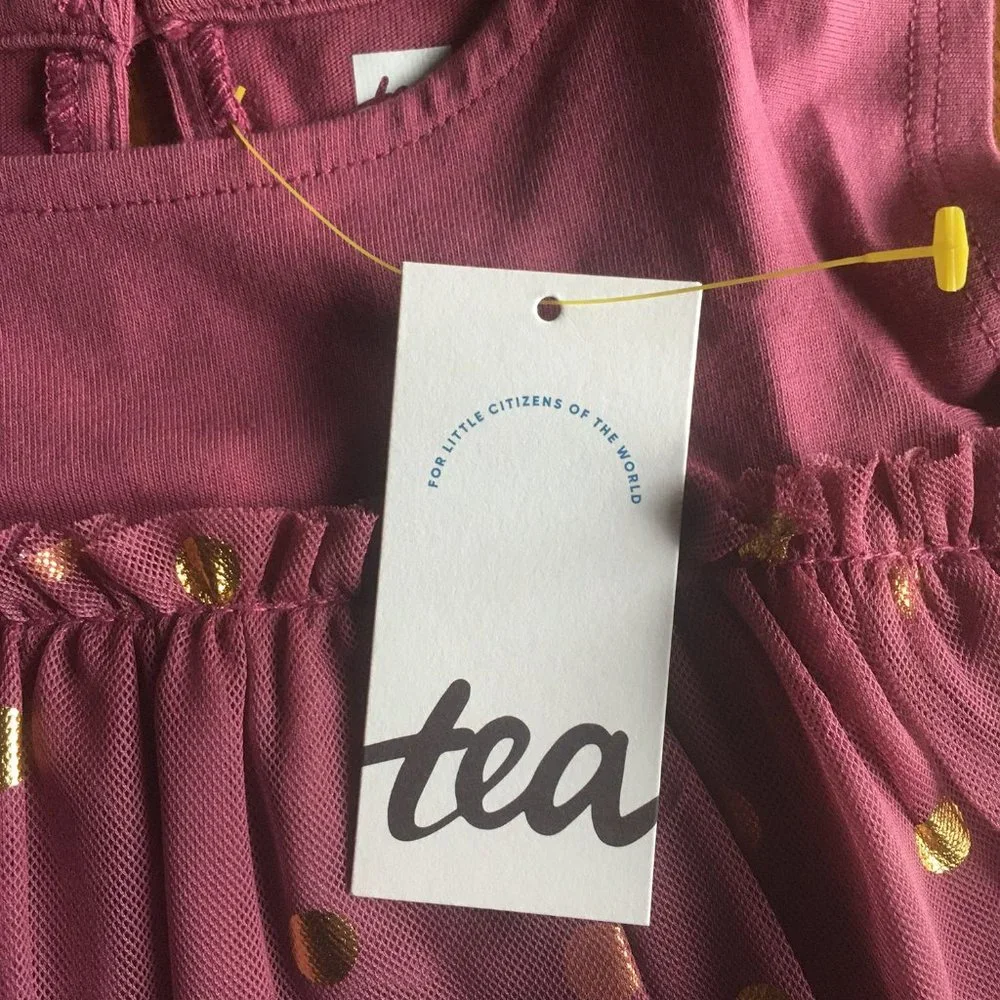Tea Collection confetti romper dress 6-9m NWT